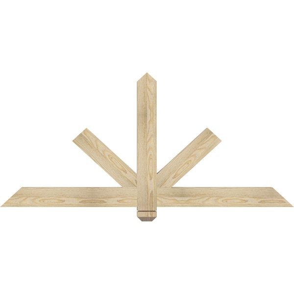 Ekena Millwork Kennewick Rough Sawn Timber Gable Bracket, Douglas Fir, 60"W x 27"H x 2"D x 4"F, 11/12 Pitch GBW060X27X0204KEN00RDF - main
